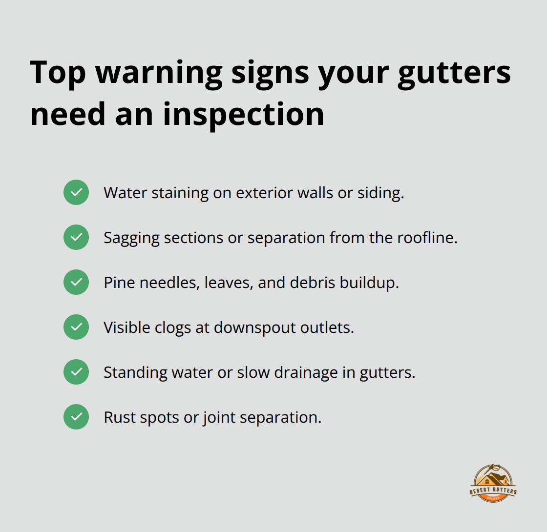 Checklist of common gutter warning signs for Central Oregon homes - gutter inspection service