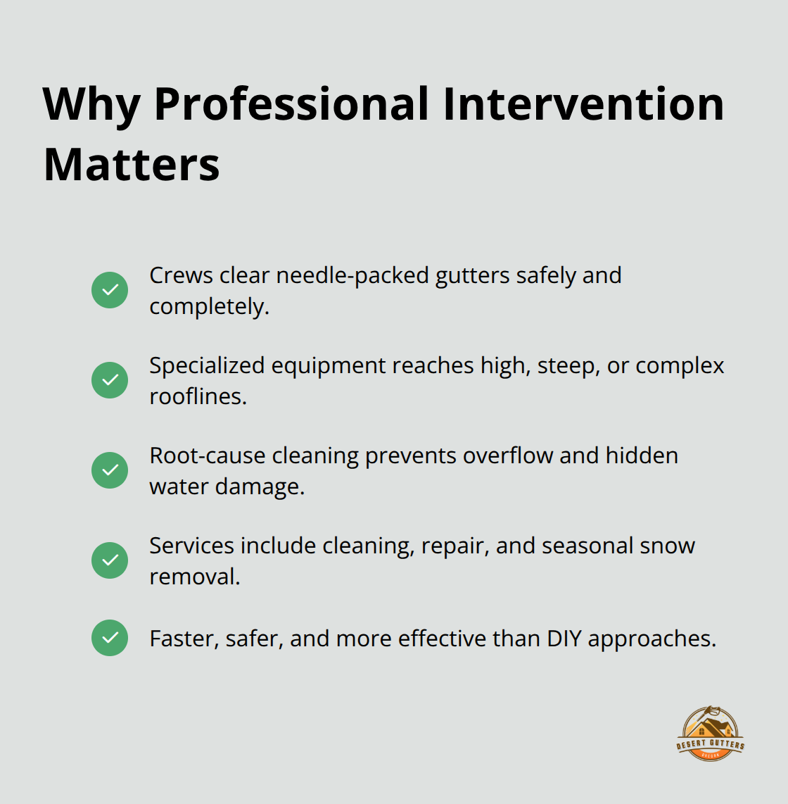 Key reasons to hire professionals for pine-needle gutter maintenance in Central Oregon